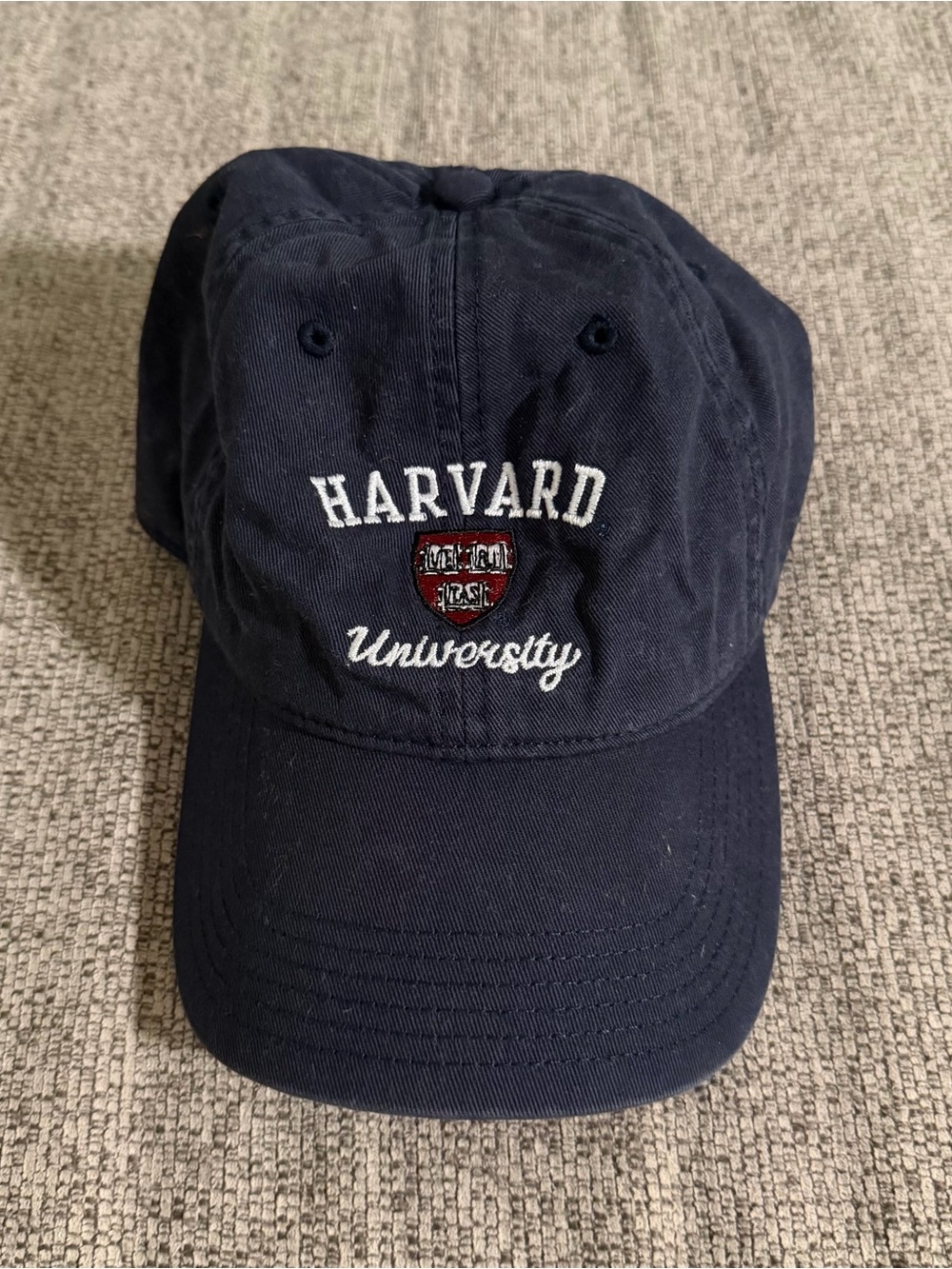 Harvard university Navy Baseball Cap gently used